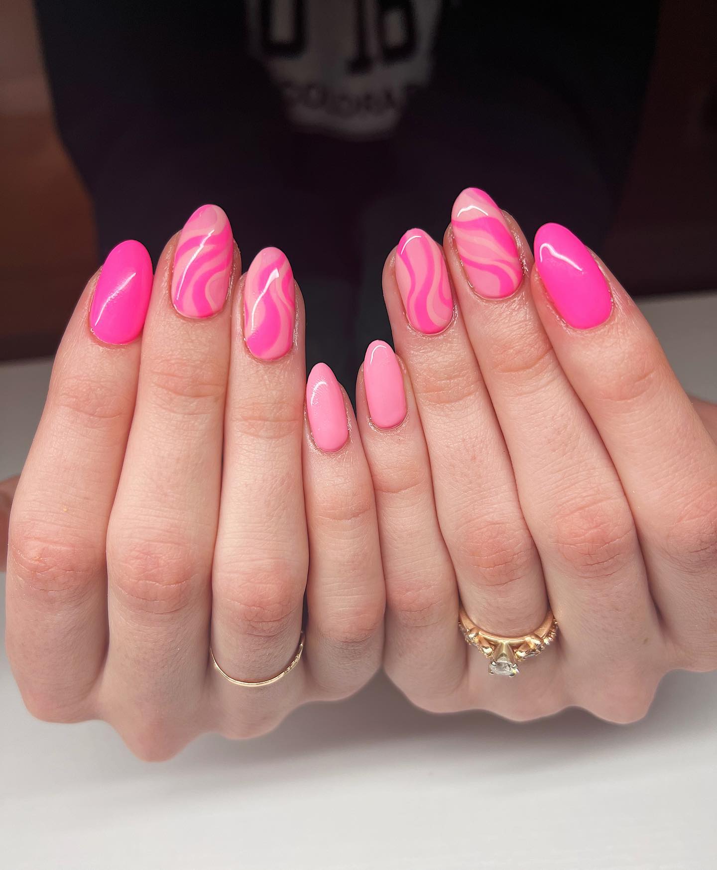 Pink Swirl Nails 22 