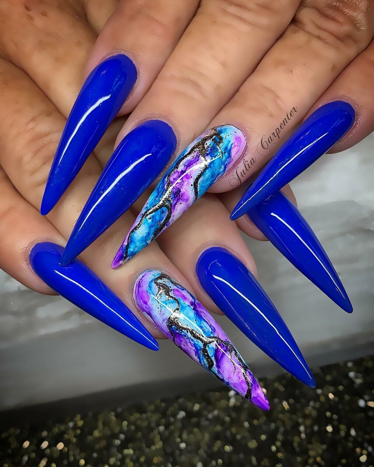 37+ Designs For Neon Blue Nails That Will Turn Heads - Nail Designs Daily