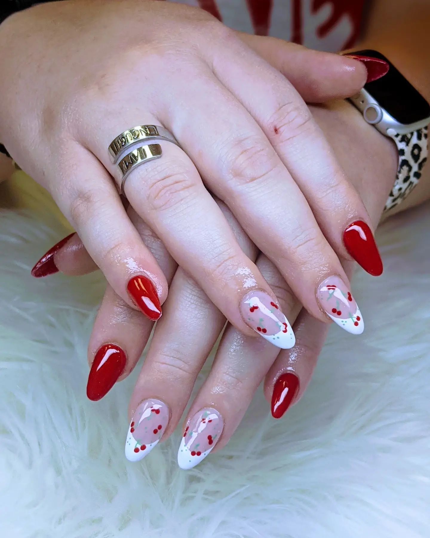Cherry Red Nails 25 
