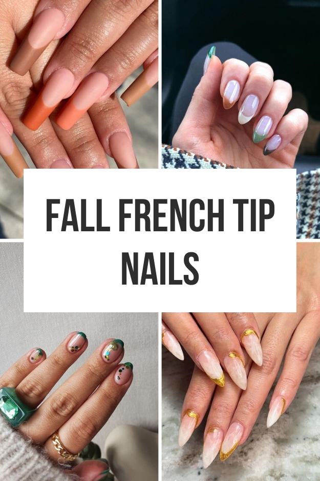 Fall French Tip Nails
